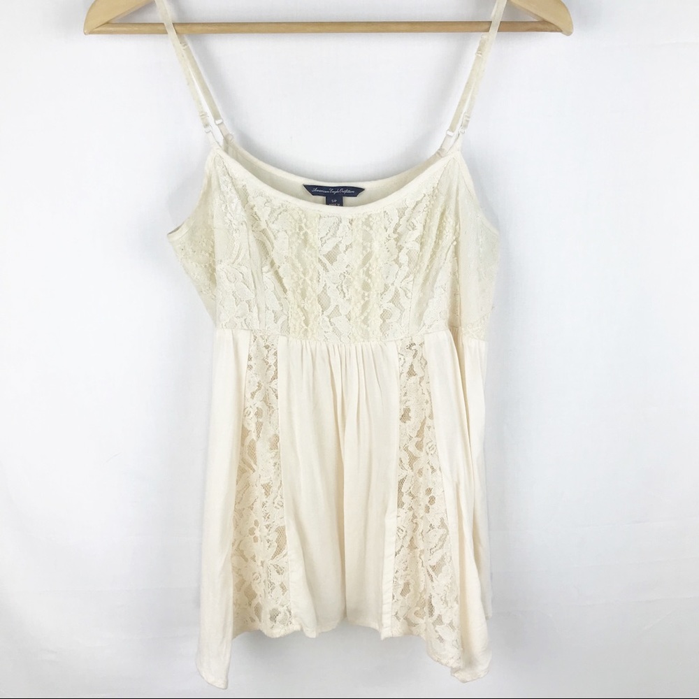 American Eagle Babydoll Lace Panel Shirt size S